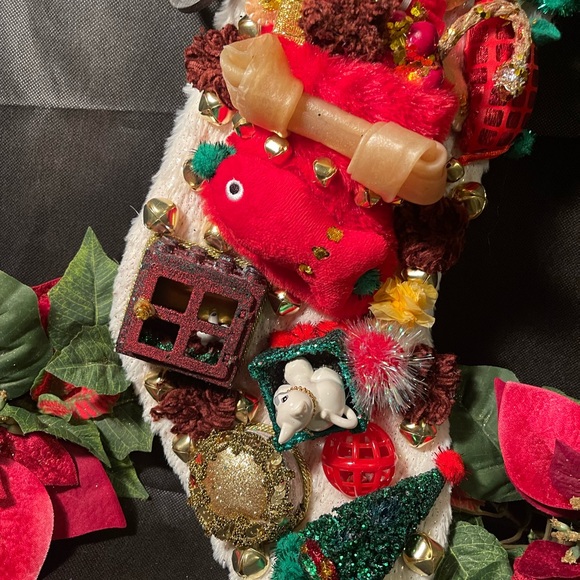 KEEPSAKE (Handcrafted) Luxury One-Of-A-Kind Christmas Stocking (Fur Babies) - Picture 3 of 9